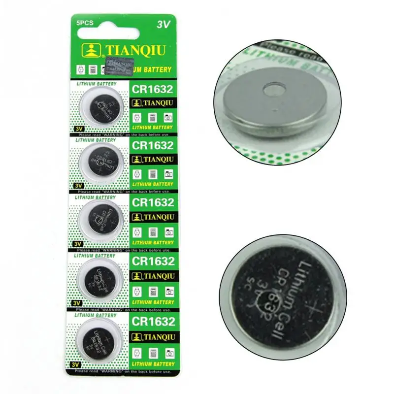 5pcs CR1632 Button Cell 3V Remote Car Controller Lithium Battery for electronic appliances |