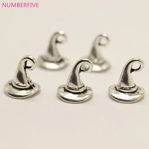 

25pcs/11x15mm Hat Charm Antique Silver Tone Witch Hat Charm pendant Findings Accessories