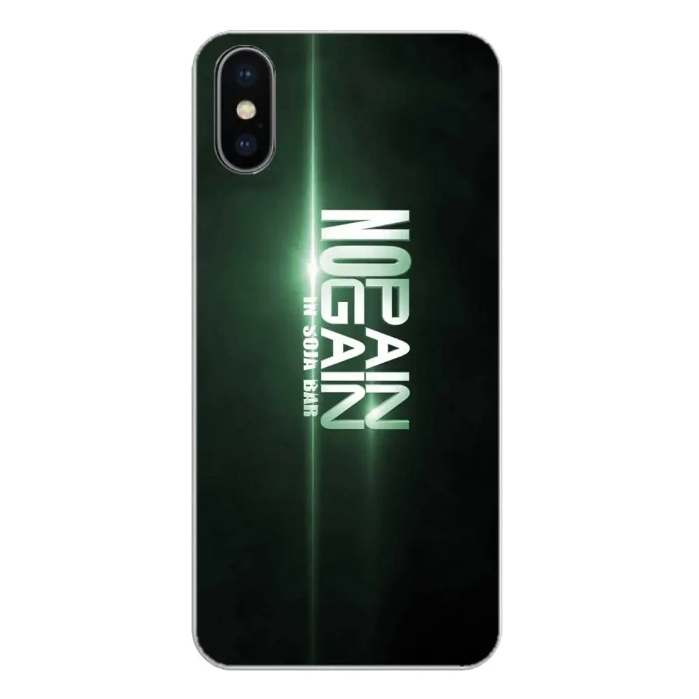 no pain gain Gym and Fitness Quotes Poster For Samsung Galaxy Note 8 9 S9 S10 A8 A9 Star Lite Plus A6S A9S Soft Silicone Case |