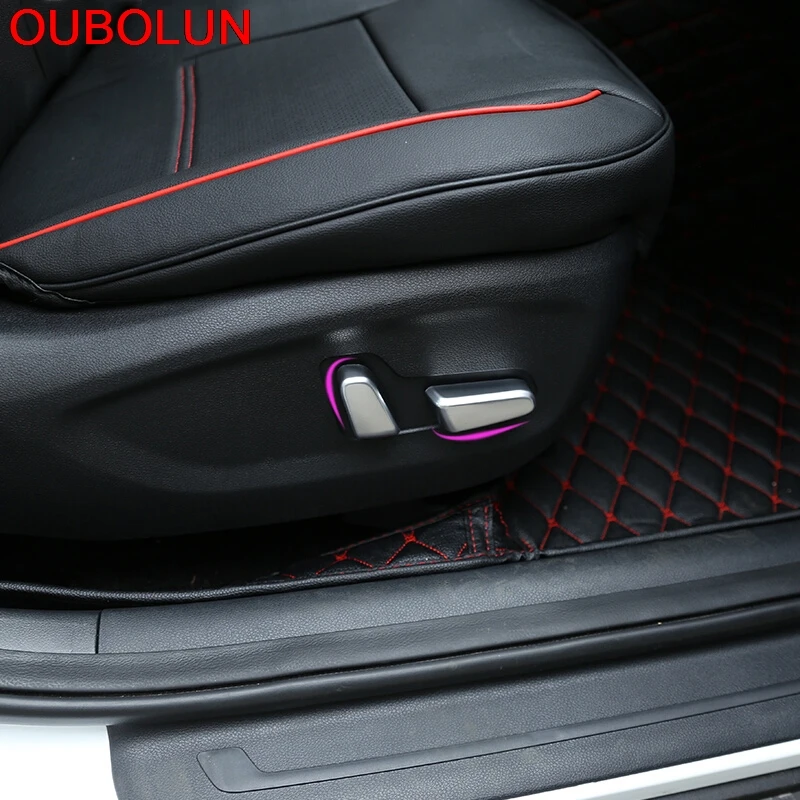 OUBOLUN For KIA Sportage 2016 2017 ABS Seat Chair Button Adjustment Decoration Ring Trim Car Interior Accessories 5pcs | Автомобили и