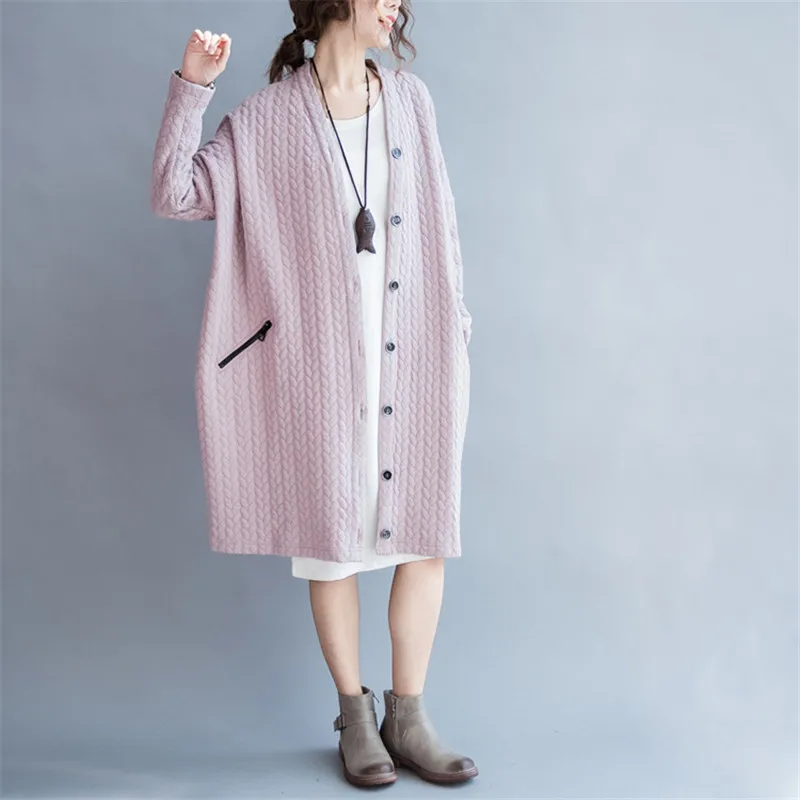 Женская свободная хлопковая куртка кардиган размера плюс 5XL 6XL весна 2017|cardigan jacket