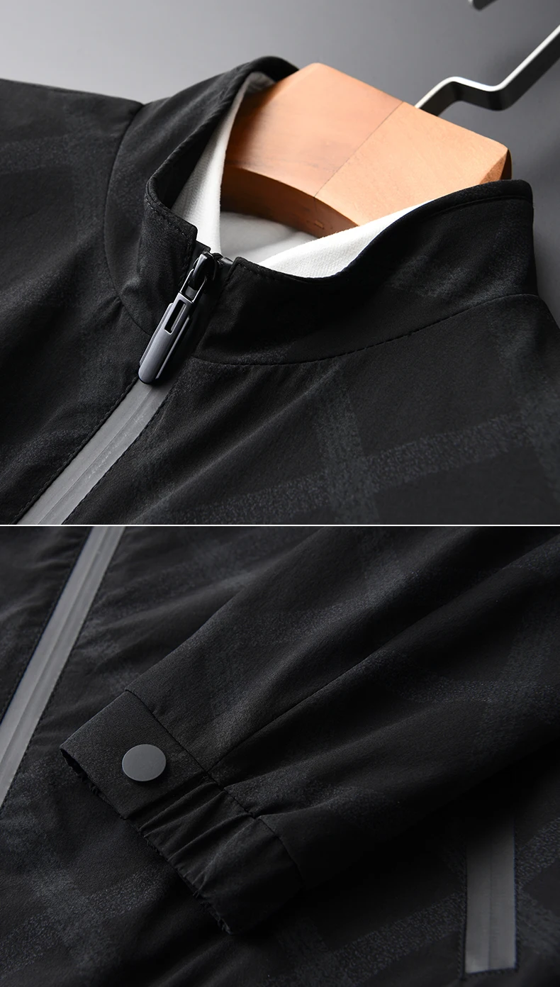 Minglu протектор мужской пиджак класса люкс со стоячим воротником в клетку с