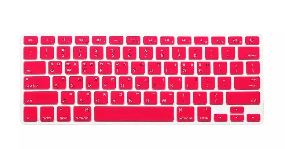 Американский макет корейских букв алфавита наклейки на клавиатуру для Macbook Pro 13