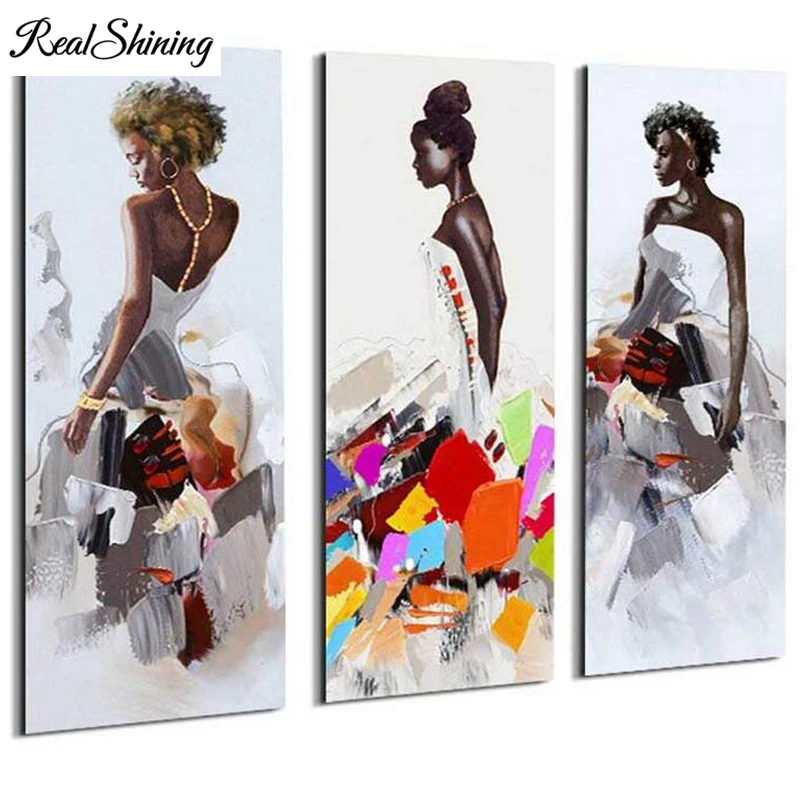 

Large Full Square/Round Drill 5D DIY diamond painting"African American Black Dancing Black Women"Diamond Embroidery FS4929
