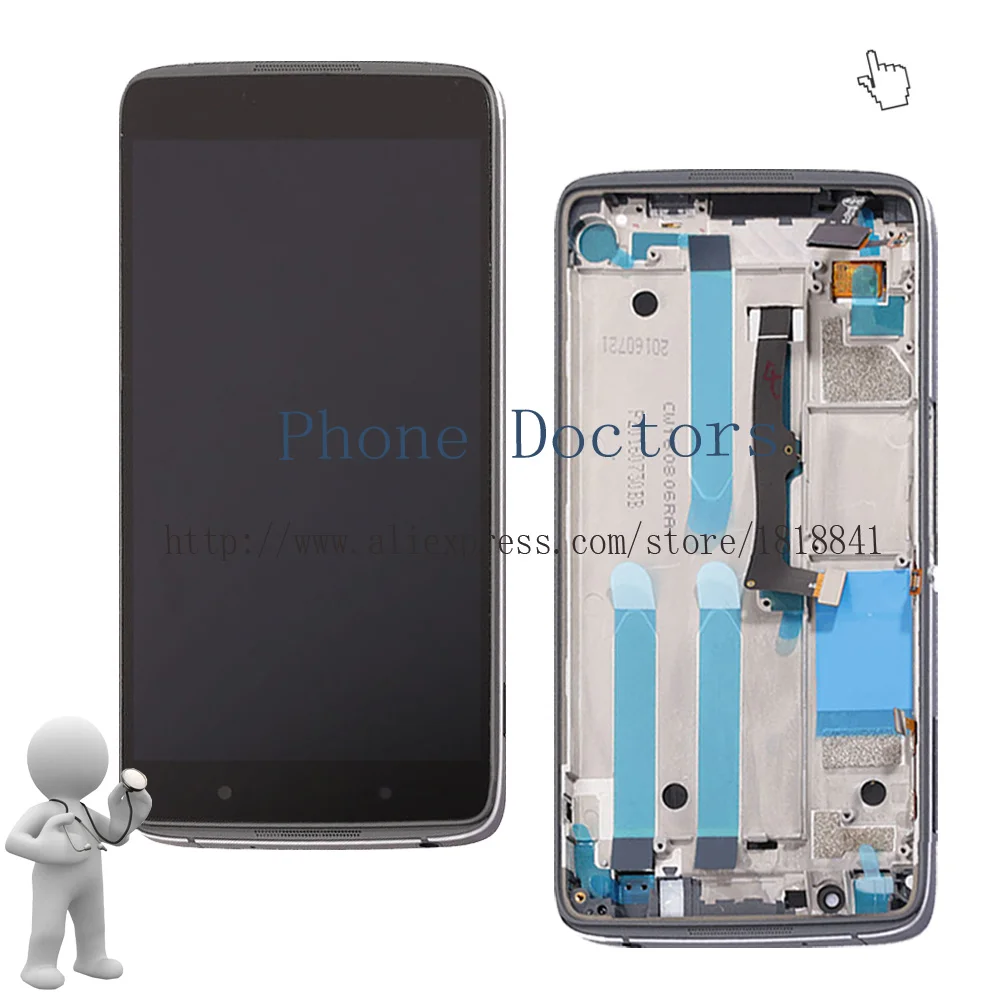 Для Alcatel One Touch Idol 4 LTE 6055 Полный ЖК дисплей + кодирующий преобразователь сенсорного