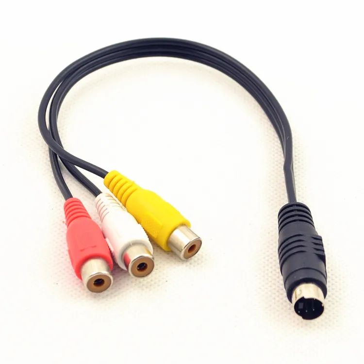 S Video 4 контактный разъем для 3 RCA RGB с компонентныс кабелем адаптера бесплатная