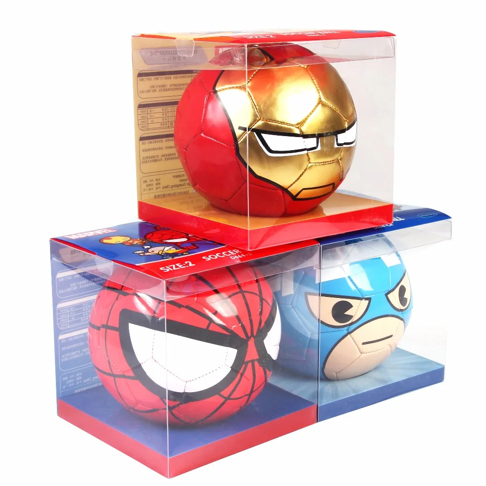 

DISNEY Iron man Football ball Children Kids Cartoon 15cm PVC Official Size 2 raining Outdoor Sports Soccer Ball Equipment