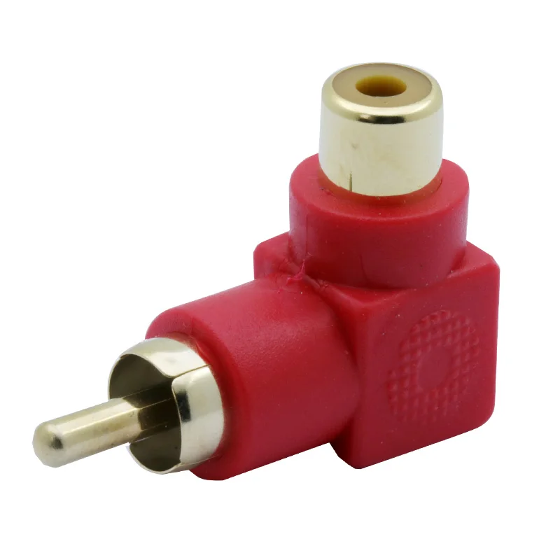 5pcs Industrial 90 Degree RCA Right Angle Connector Plug Adapters Male To Female M/F Elbow Adapter Audio | Строительство и ремонт