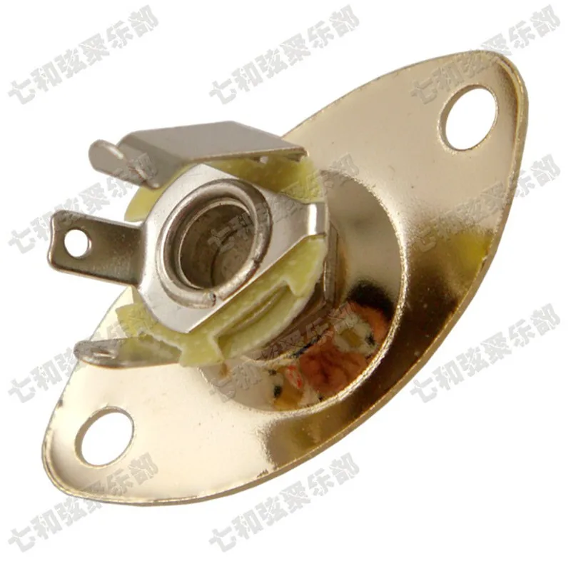 Гитарный разъем с овальным золотым отверстием 2 шт. пластинчатый вход для гитары