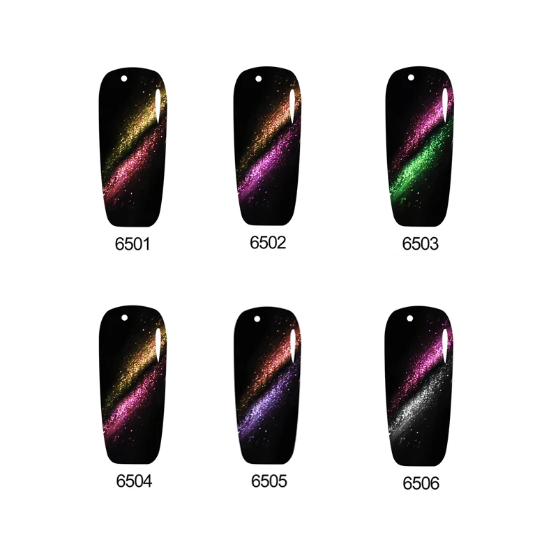 Гель лак Huration для ногтей 5D двухцветные кошачьи магниты глаз хамелеоновый 7 мл