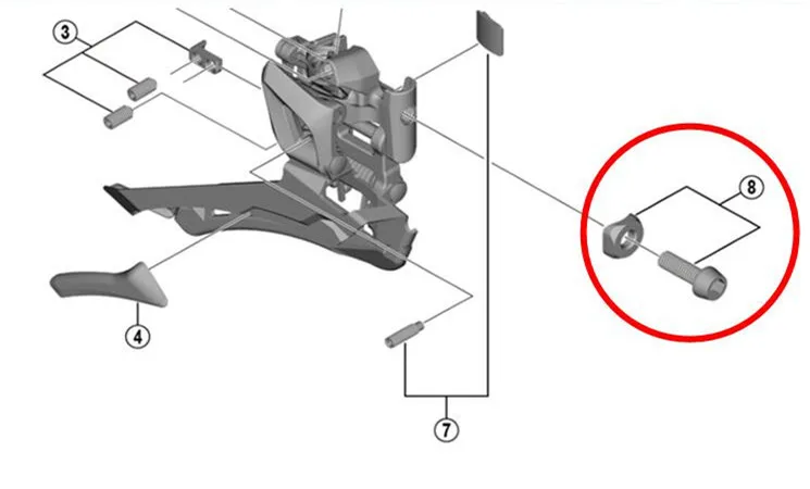 Shimano R8000 R9100 5801 5800 4700 передние запчасти для ремонта шоссейного велосипеда - Цвет: 6800 R8000 9000NO.8