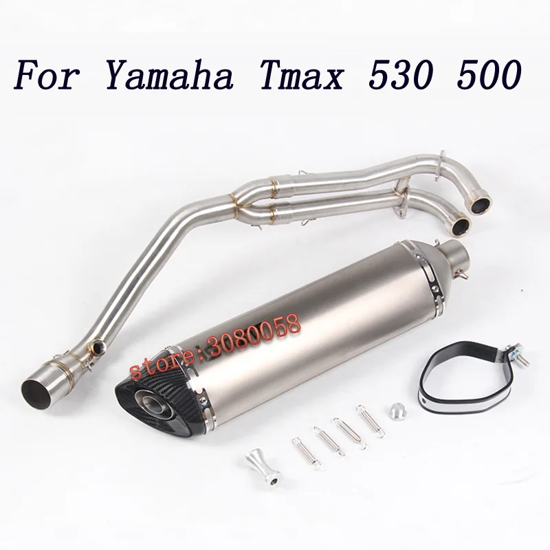 

TMAX530 TMAX500 Motorcycle Exhaust Conenct Middle Pipe and DB Muffler Full System For TMAX 500 530 Slip-On (2008-2016)