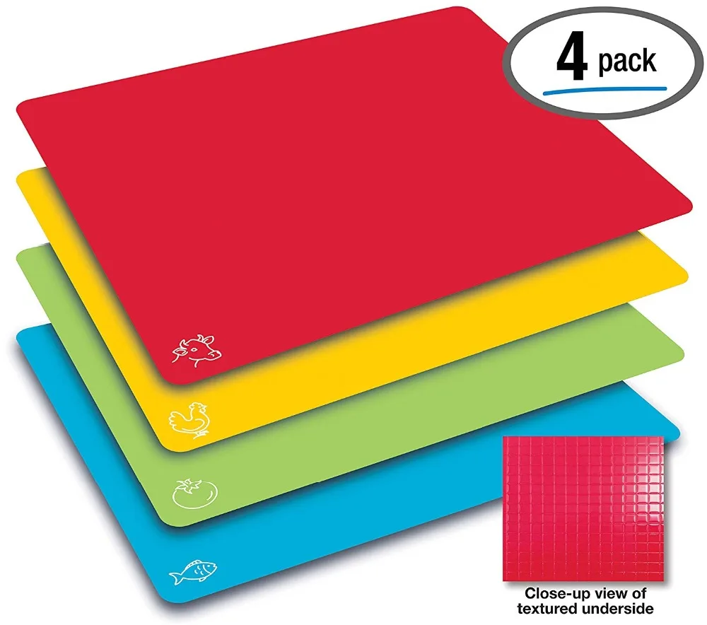 4 шт./компл. разделочная доска набор гибкие разделочные коврики Премиум ПП BPA