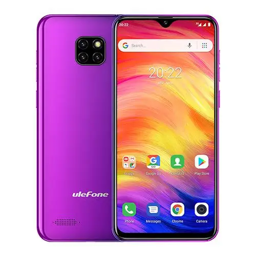 Ulefone Note 7 Smartphone 6.1 Inch MT6580A Quad Core 3500mAh 1GB RAM 16GB ROM Face ID Three Rear Cameras Android GO Mobile Phone - Цвет: Золотой