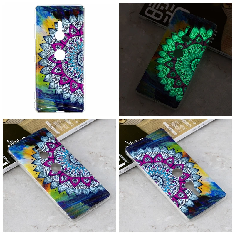 Череп светящийся мягкий чехол из термопластичного полиуретана для sony XZ3 Galaxy A7 A9 J4