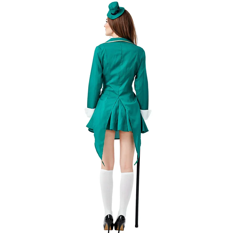 S L Женский смокинг волшебника Хэллоуин Ирландия сказочные традиционные костюмы