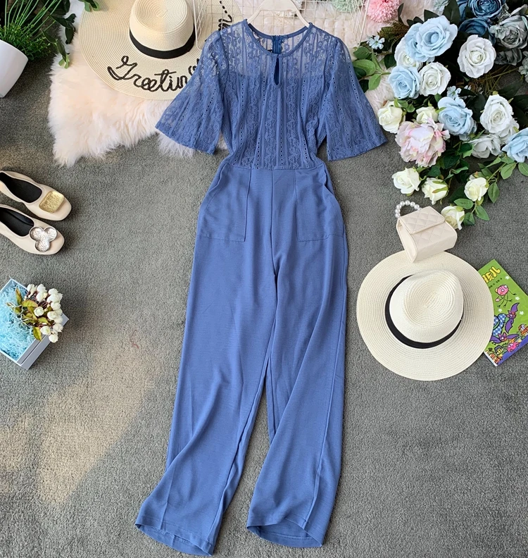 ALPHALMODA 2019 летние женские кружевные однотонные облегающие комбинезоны с коротким