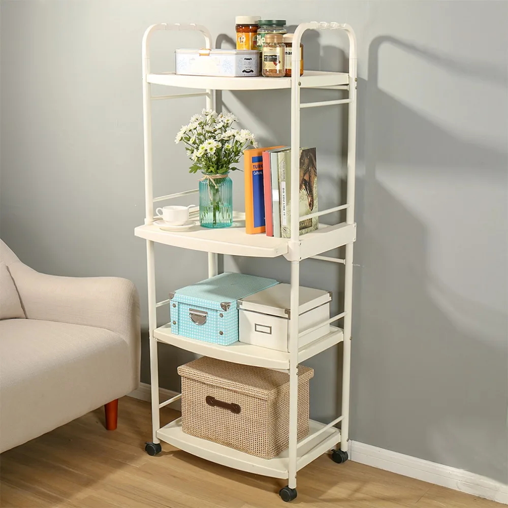 4-уровневая стойка для микроволновой печи вращающаяся кухонная корзина хранения