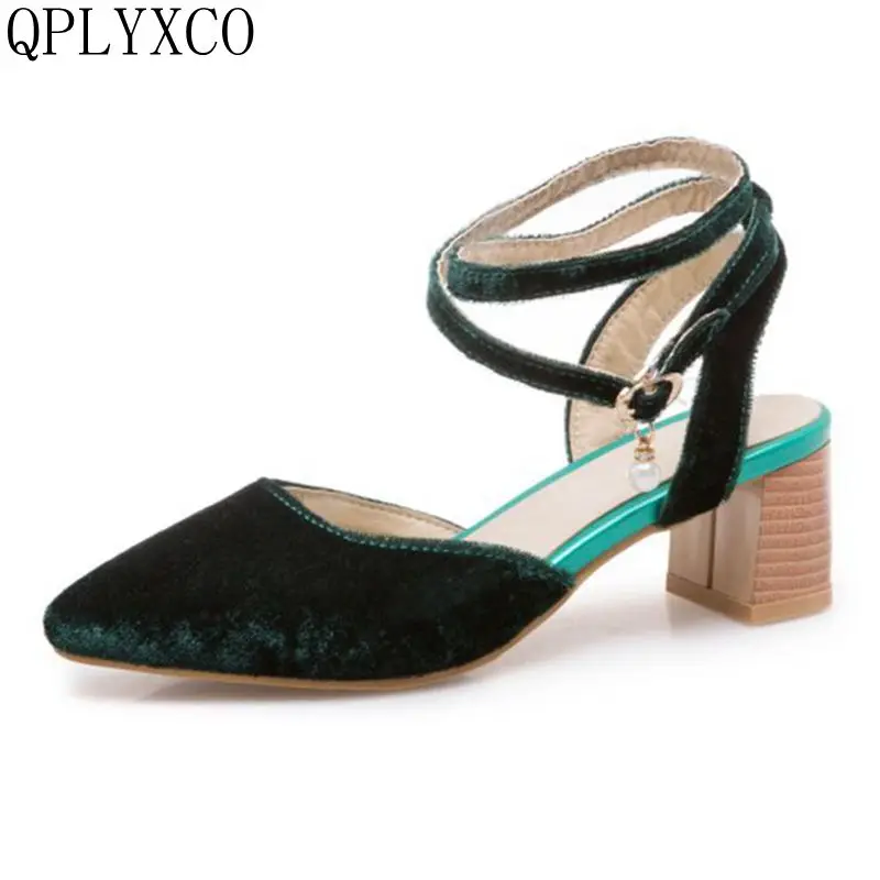 

QPLYXCO Plus New Women Summer stlye Sandals Big and Small size 31-50 Dancing High Heels Sexy Party wedding Dress shoes T339