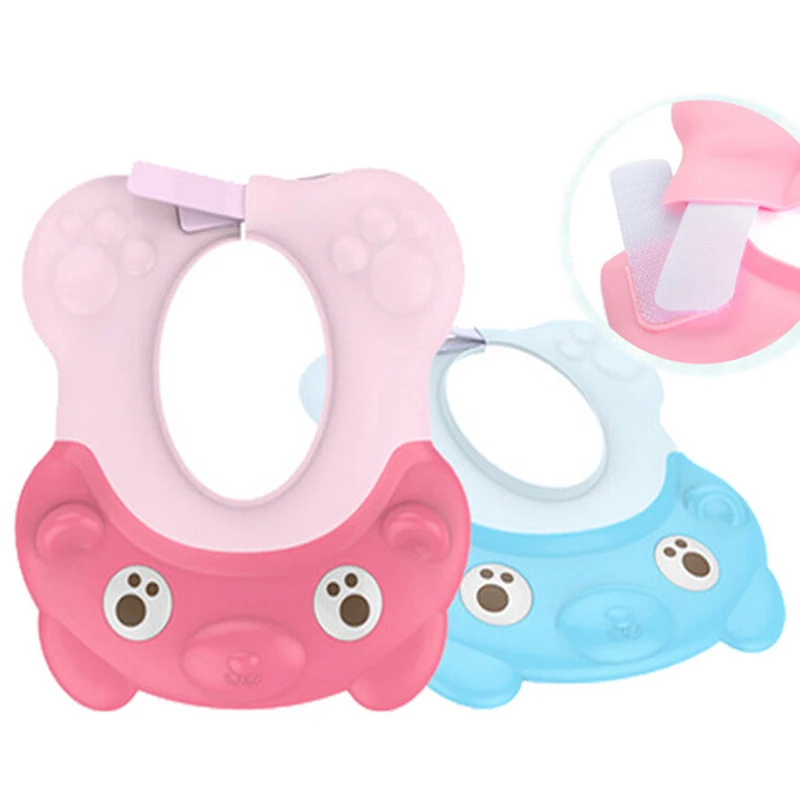 Детская шапочка для душа Регулируемая мягкая детская шампуня детей купания