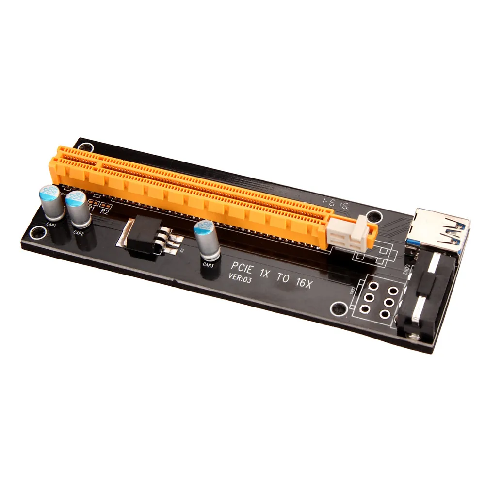 200 шт. PCI E Express Райзер карта 1x до 16x USB 3 0 кабель передачи данных SATA к 4Pin IDE Molex