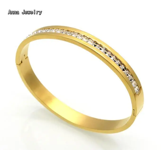 Новый модный полностью циркониевый Стальной Браслет манжета ослепительный