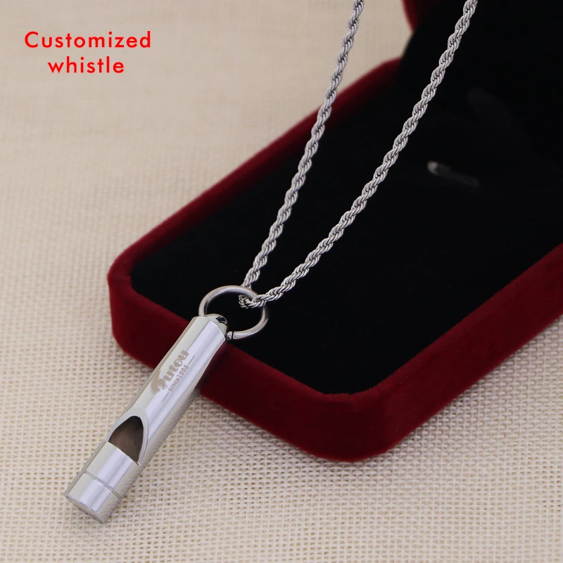 Металлический Свисток на открытом воздухе для экстренного выживания Серебряный