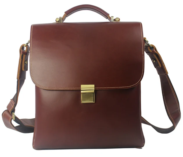 Luxury Genuine Leather Briefcase Men Business Bag Men Briefcase Leather male Office bag for iPad Shoulder bag tote Handbag M002