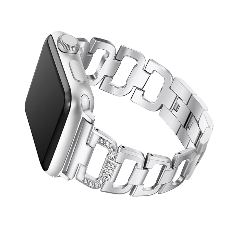 Браслет из нержавеющей стали для apple watch band 42 мм 38 44 40 металлический ремешок iwatch