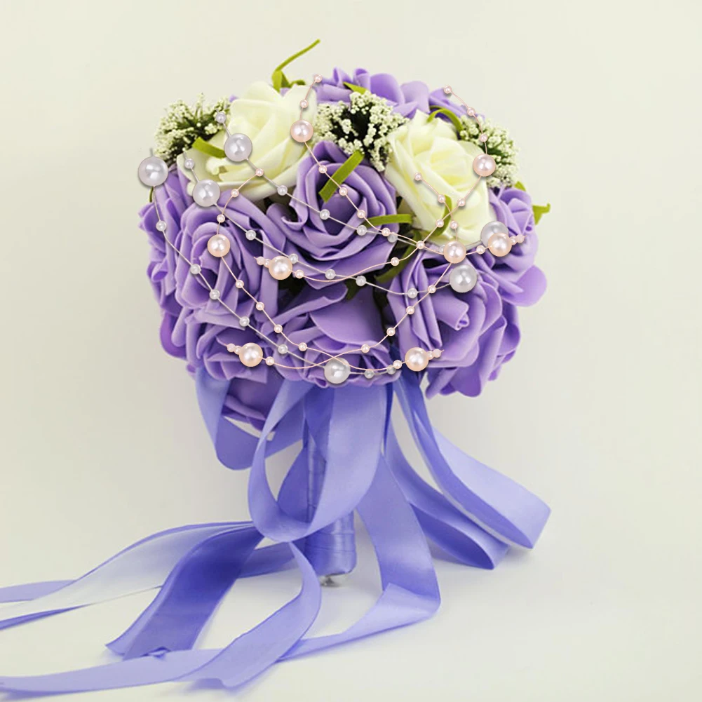 10 м лески искусственный цепочка с жемчужными бусинами гирлянды Искусственные