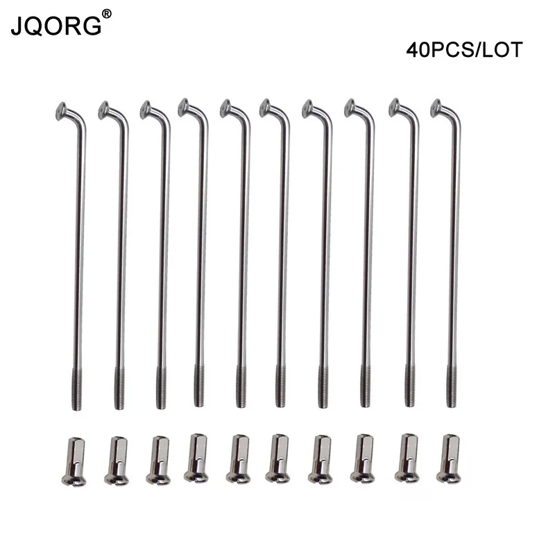 

JQORG 12G Spokes 304 Stainless Steel Material Diameter 2.6mm J-bend Equal Diameter Electric Bike Spokes Length 60mm-104mm 40pcs