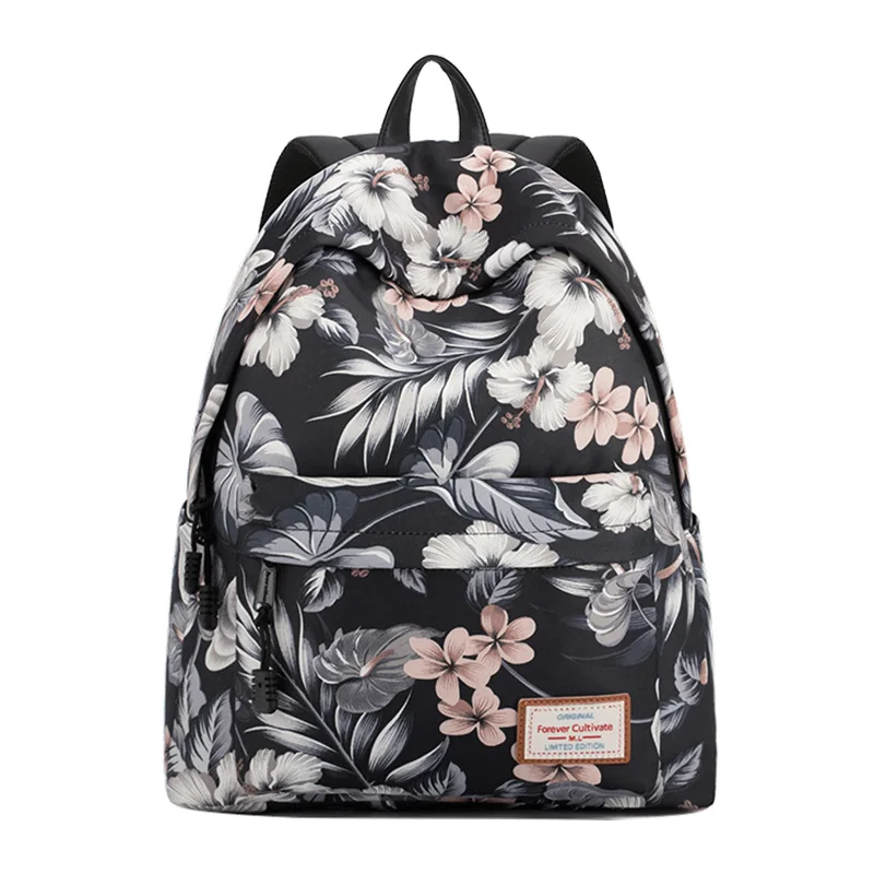 Холщовый школьный рюкзак для девочек-подростков Mochila Feminina цветочные сумки с