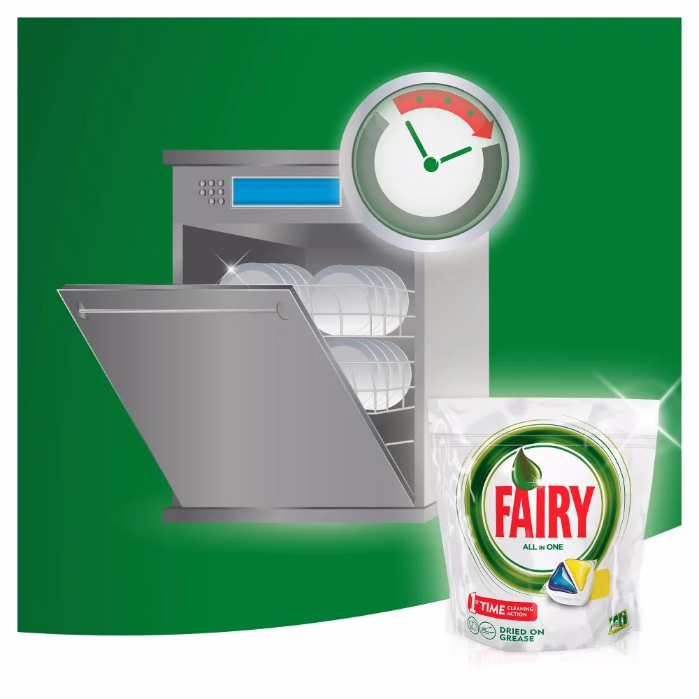 Капсулы для посудомоечной машины Fairy Original All In One Лимон (60 штук) | Дом и сад
