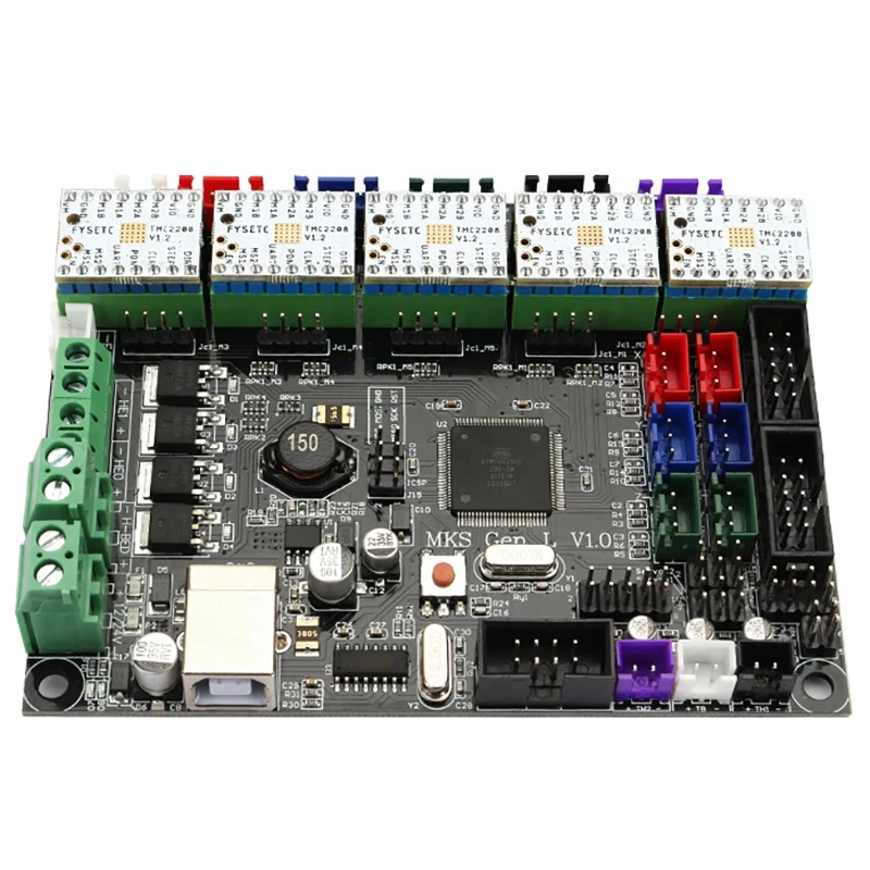 Mks Gen L V1.0 интегрированная материнская плата контроллера + 5 шт. Tmc2208 Драйвер