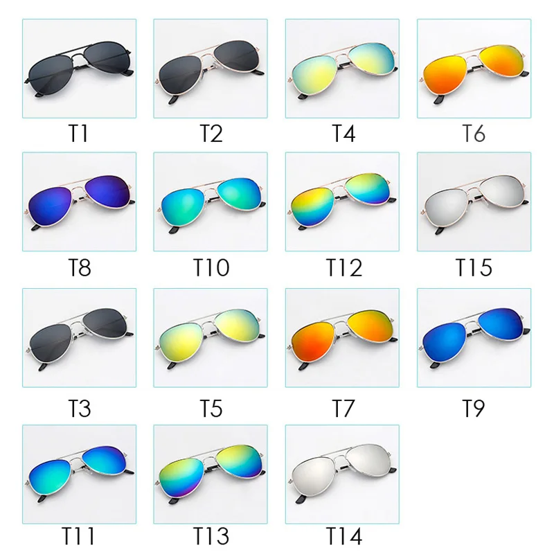 

iboode New Men Women Children's Sunglasses Oval Metal Pilot Fashion Sun Glasses Classic Brand Design UV400 Kids Goggles Oculos