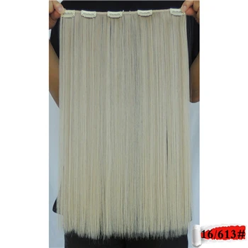 16/613 # Wjlzz5050/1 p Xi. Rocks синтетические 20 дюймов Ombre ClipIn волосы для наращивания длинные прямые накладные парики для наращивания шиньоны для женщин парик - Цвет: 16/613 #