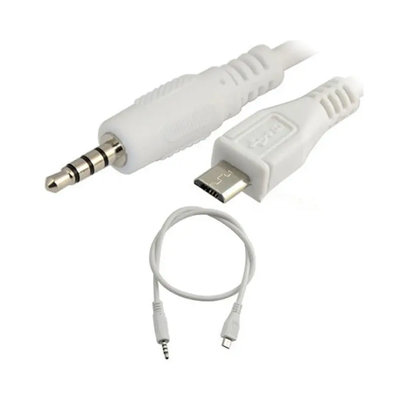 3.5 мм стерео мужчина к Micro USB 5 Булавки Мужской M/M адаптер конвертер аудио кабель 0.5