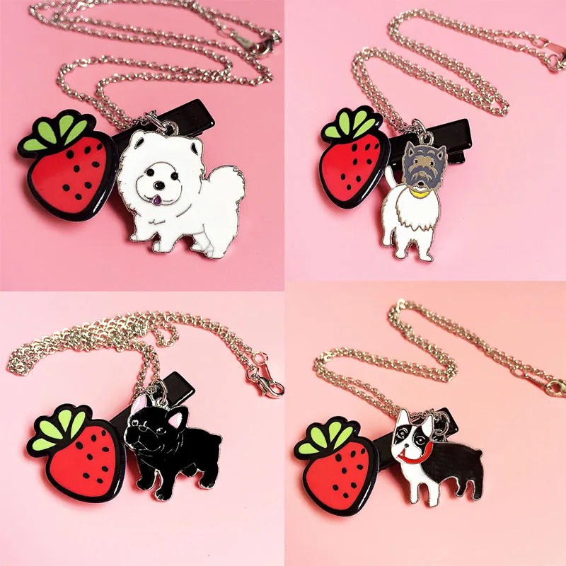 Памятный подарок ожерелье с Хаски ожерелья и подвески оптом Женские Подвески для