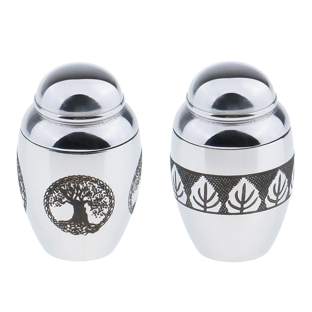 2 шт из нержавеющей стали сувенир урна для праха контейнер банка Дерево жизни