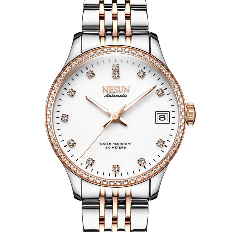 Часы NESUN женские швейцарские роскошные брендовые японские автоматические