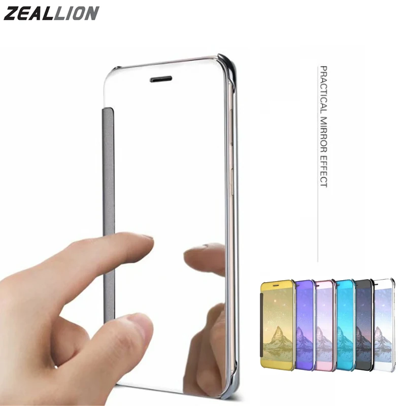 ZEALLION для Xiaomi mi 5 5S Note 2 Red Примечание 3 4 Pro Чехол роскошные Clear View rror флип
