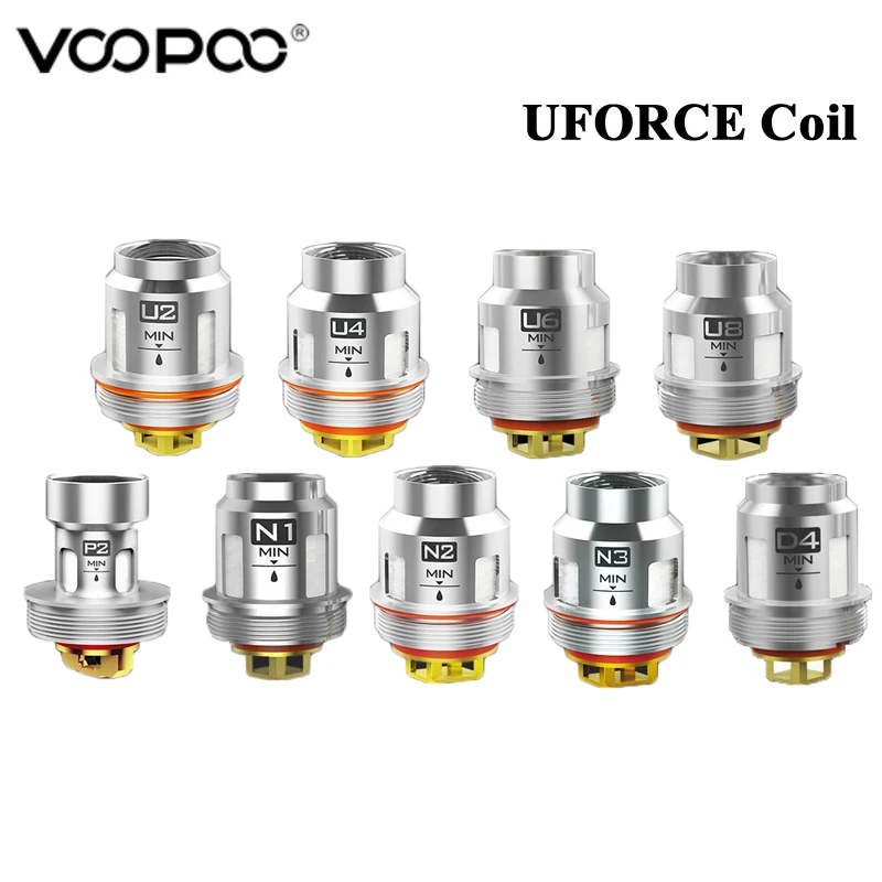 5 шт./лот VOOPOO Uforce U2 U4 U6 U8 N1 N2 N3 P2 D4 катушка основной головки подходит для Voopoo Uforce Танк Voopoo Drag 2 Voopoo Drag mini Vape комплект