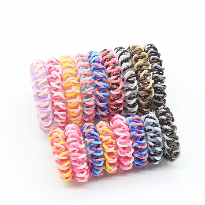 

Free shipping 10pcs/lot Children's telephone ring hair tie girl's fashion hairbands cute gum kid's korea style Hair accessories