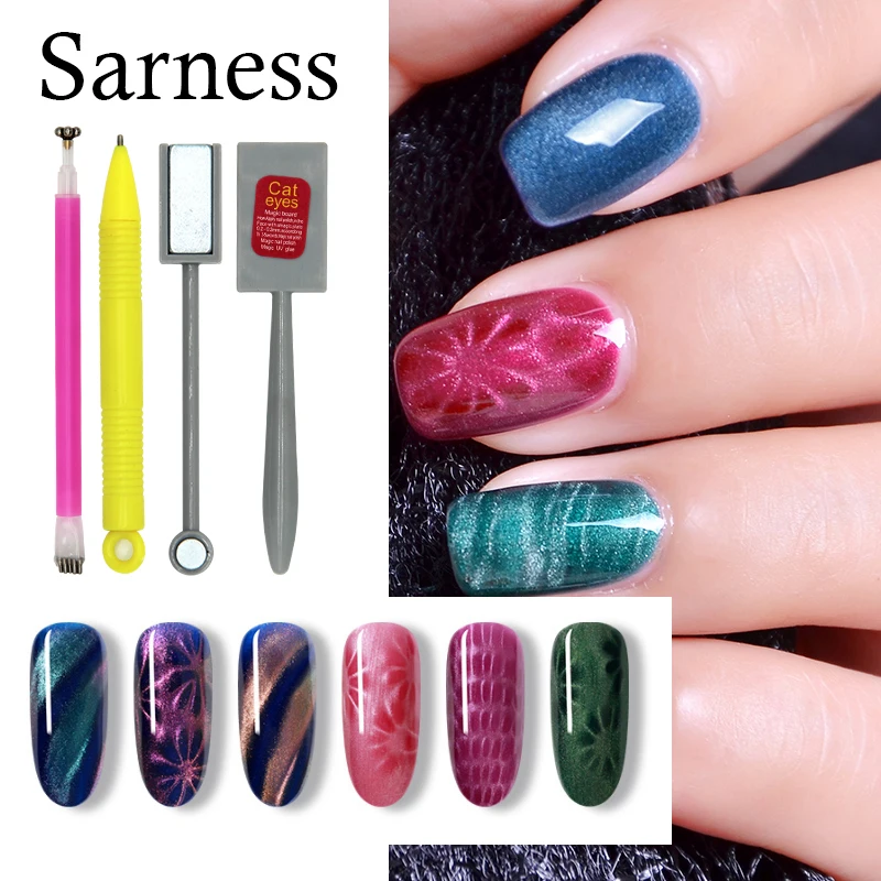 Sarness Cat Eye магнитная палочка для дизайна ногтей УФ гель 3D эффект сильный магнит