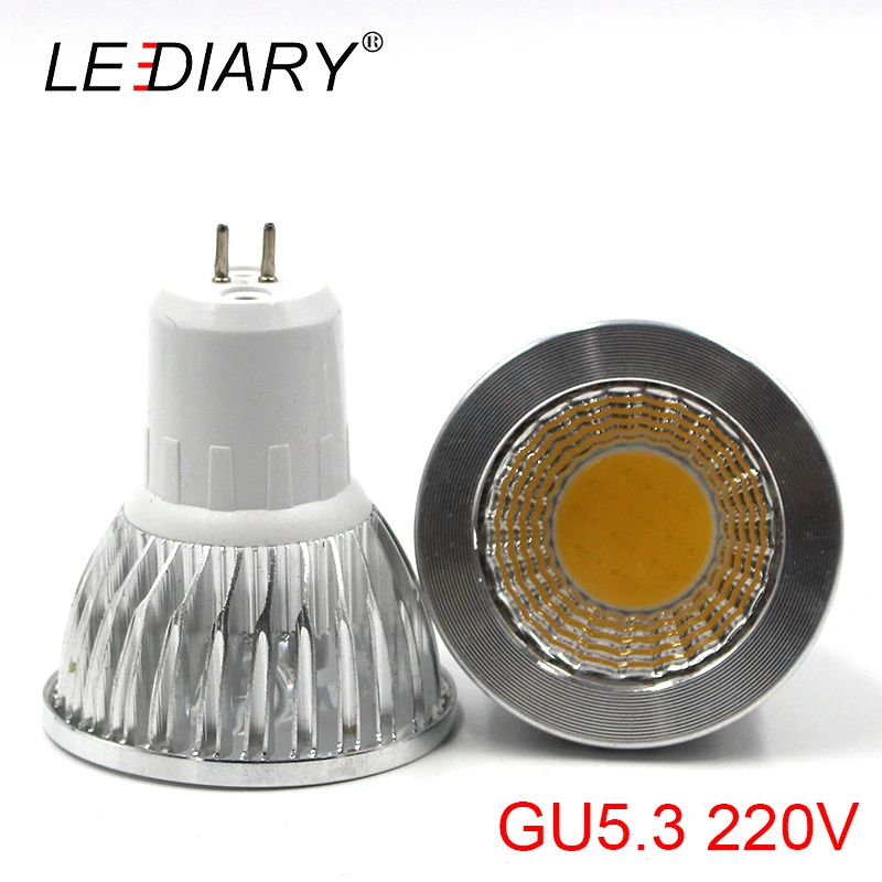 LEDIARY 10 шт. MR16 COB Светодиодная точечная лампа GU5.3 GU10 E27 12 В/100 240 В 220 3 Вт/5 Вт/7 Вт