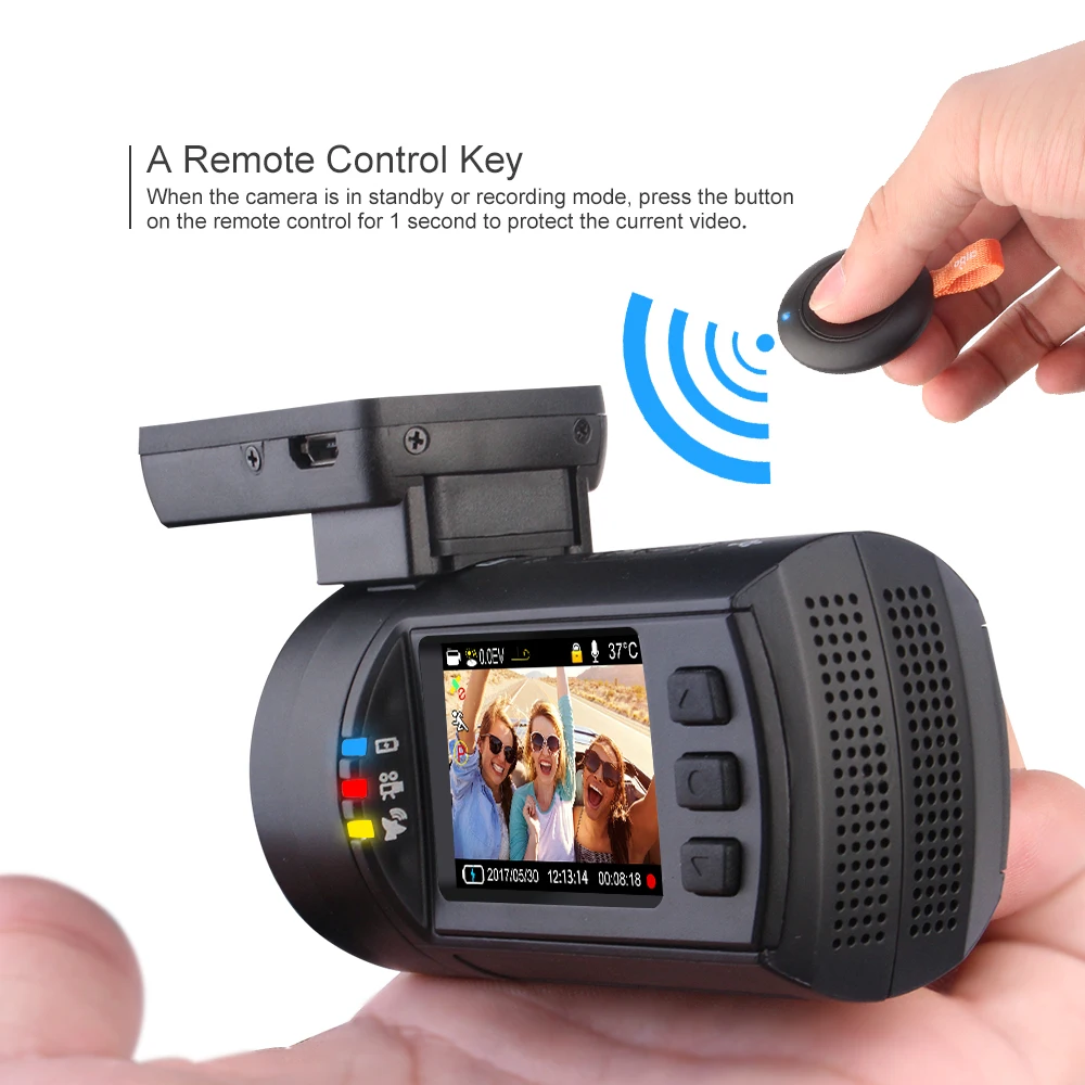 RUCCESS DVR 0906 Мини Автомобильный gps регистратор Full HD 1080p Новатэк 96663 WDR конденсатор