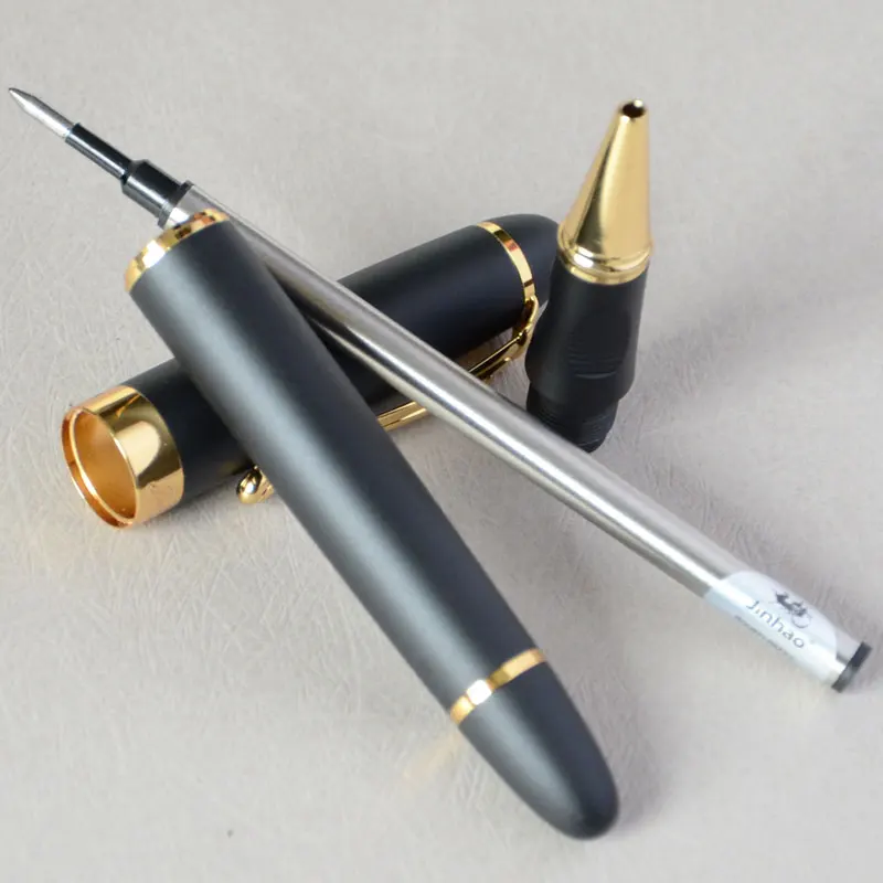 Шариковая ручка JINHAO X450 матовая черная и золотая для бизнеса офиса фиолетовая