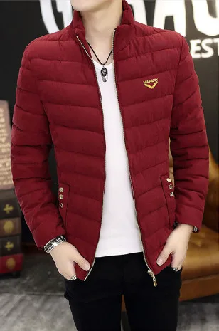 Новинка 2017 года бренд Для мужчин куртка Мода Стенд воротник Slim Fit Куртки
