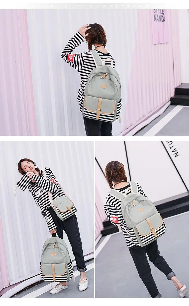 Tourya 3 шт./компл. модный Холст Женский Рюкзак Bookbag Ноутбук Колледж Bagpack Путешествия Рюкзак Школьная Сумка для подростков девочек
