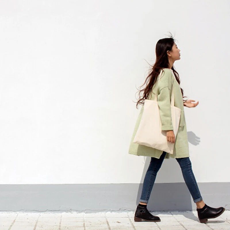 

Women Soft Canvas Bag Large Capacity Casual Shopping Bag Ladies Daily Use Handbags Beach Bag Tote